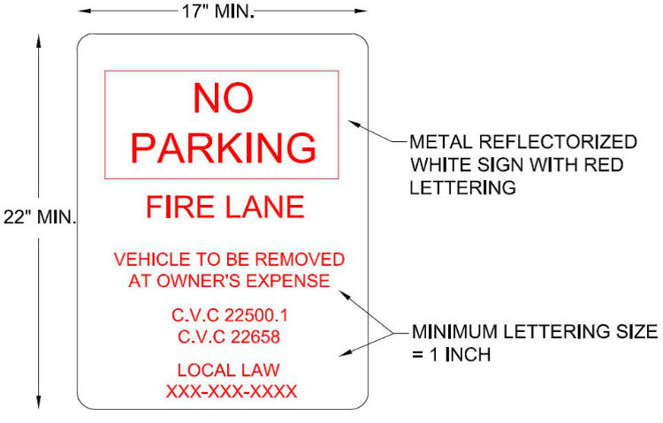 750-fire lane sign