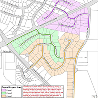 Larkfield Estates Sewer Project Phases Map