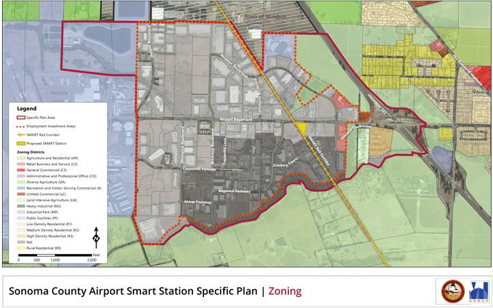 Airport Specific Plan Zoning Map