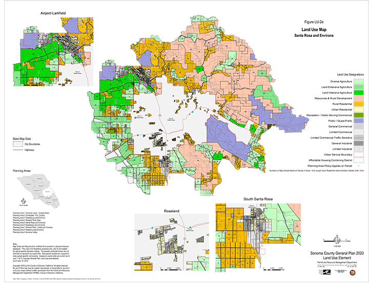 Map  LU2e Land Use Plan Map: Santa Rosa and Environs