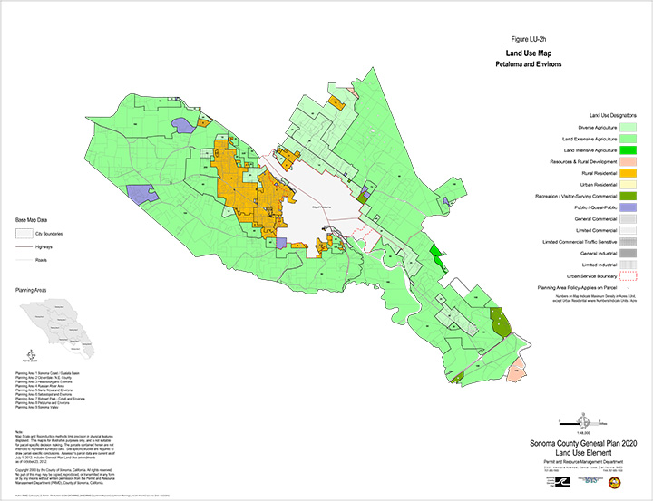 Map LU2h Land Use Plan Map: Petaluma and Environs