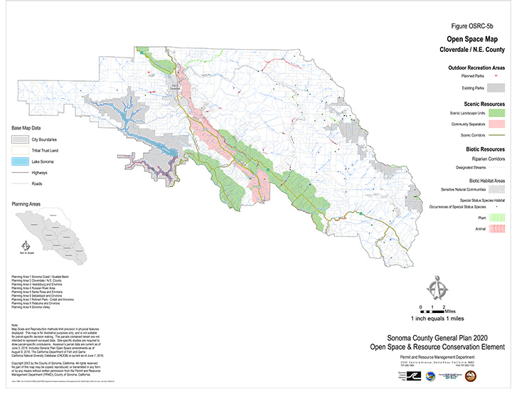 Map OSRC5b Open Space Plan Map: Cloverdale  N.E. County