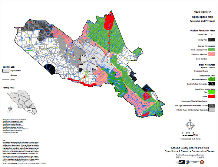 Map OSRC5h Open Space Plan Petaluma and Environs