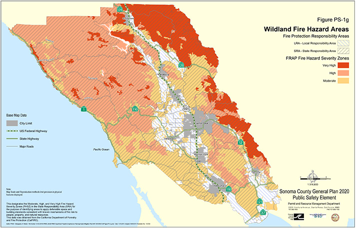 Map PS1g Wildland Fire Hazard Areas