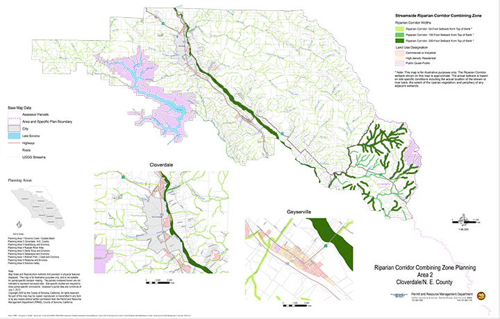 Riparian Corridor Cloverdale Planning Area 2 Map