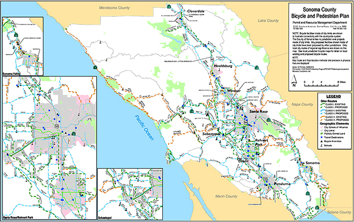 Bikeway Map Sonoma County